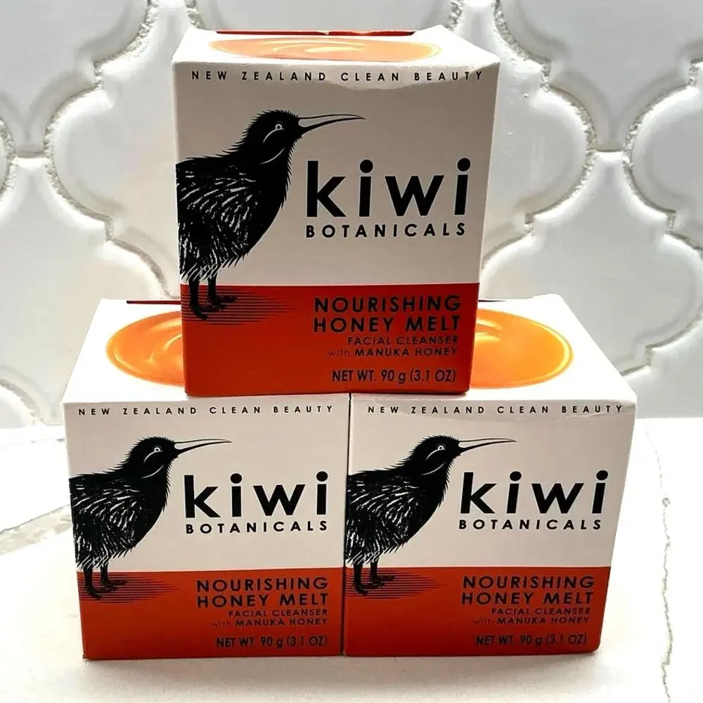 Lot of 3 Kiwi Botanicals Manuka Honey Facial Cleanser 3.1 oz New